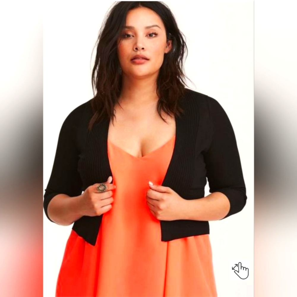 Torrid Ribbed Knit Open Cardigan, size 3, 3x, 22, 24